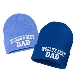 WORLD'S BEST DAD Embroidered Cuffed Beanie Hat