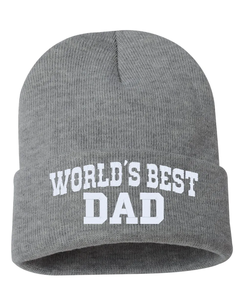 WORLD'S BEST DAD Embroidered Cuffed Beanie Hat