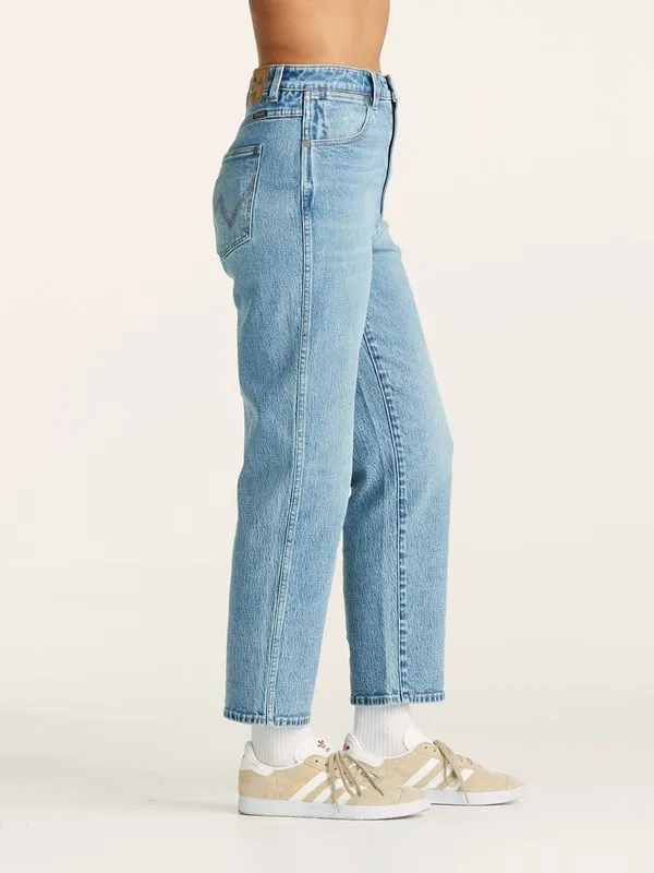 Wrangler Claudia Hi Straight Crop Jean - Pennydale Blue