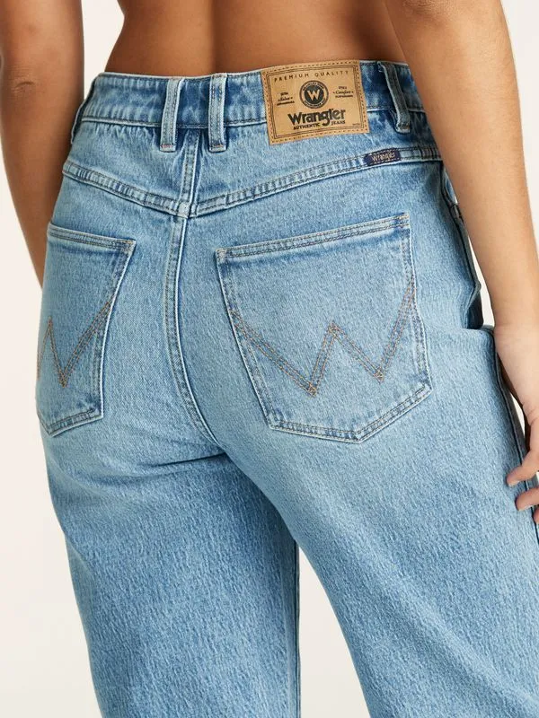 Wrangler Claudia Hi Straight Crop Jean - Pennydale Blue