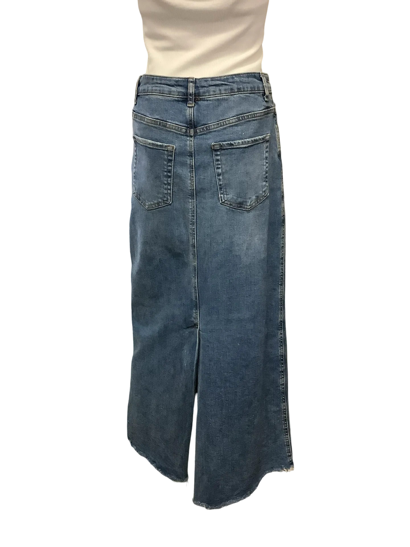 Zara Maxi Jean Skirt Blue Size: M