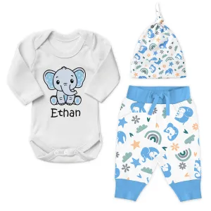 Zeronto Newborn Boy Clothing Gift Box - Cute Elephants