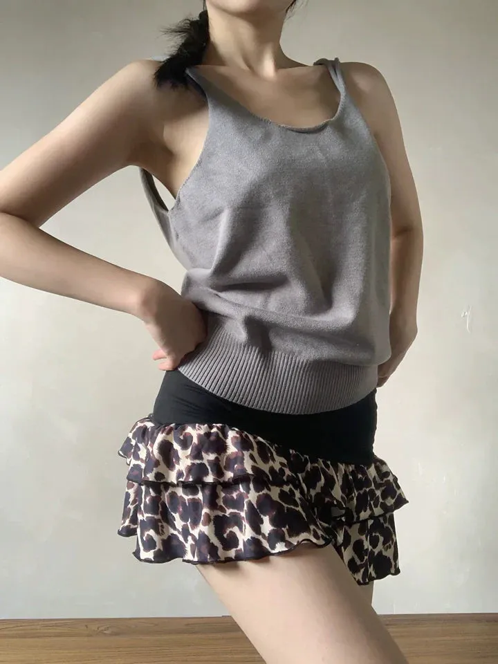 Zivah Leopard Mini Skirt